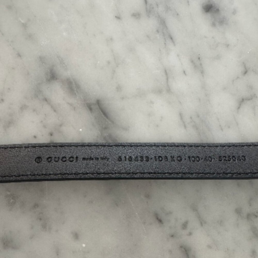 Gucci Vintage Black Leather Belt - Rare! - Picture 3 of 13